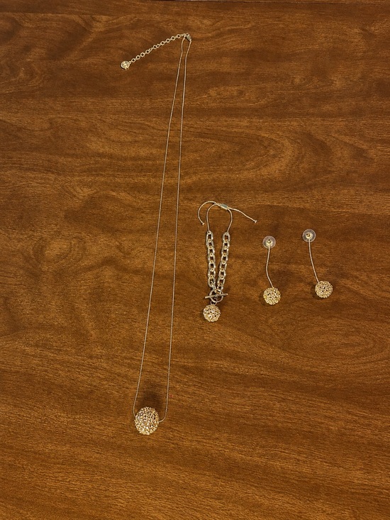 Mary Kay Jewelry - Mary Kay Gold-Tone Crystal Ball Necklace, Bracelet & Earrings Set